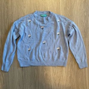 Floral Sweatshirt in Blue